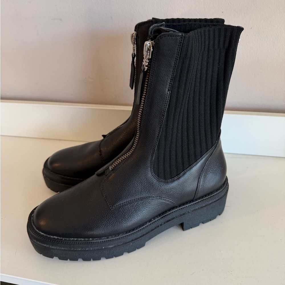Black Leather Ankle Boots Sam Edelman womens size 11